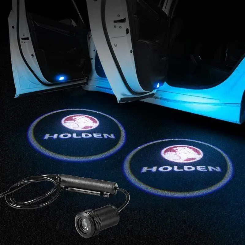 2pcs LED Car Door Courtesy Projector Laser Ghost Shadow Light For Holden Logo - larahd