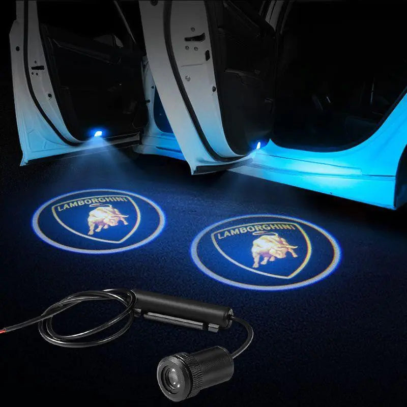 2pcs LED Car Door Courtesy Projector Laser Ghost Shadow Light For Lamborghini Logo - larahd