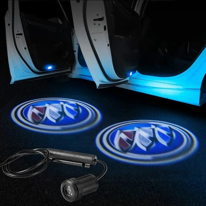 2PCS LED Car Door Welcome Logo Ghost Shadow Light Laser Projector Lamp Fit for Buick Lacrosse Regal Envision - larahd