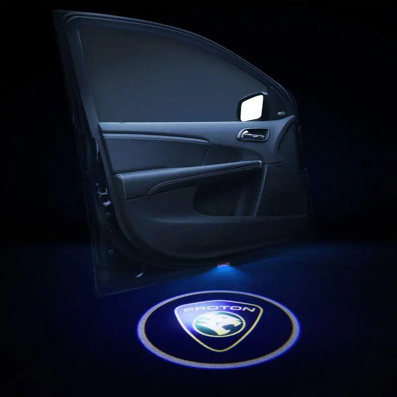 2pcs LED Car Door Courtesy Projector Laser Ghost Shadow Light For PROTON Logo - larahd