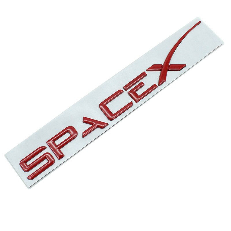 Space X Letter Rear Tail Emblem Sticker Badge Decal For TESLA Model 3 X S - larahd