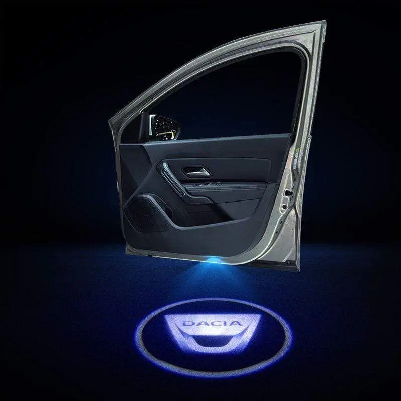 2pcs LED Car Door Courtesy Projector Laser Ghost Shadow Light For Dacia Logo - larahd