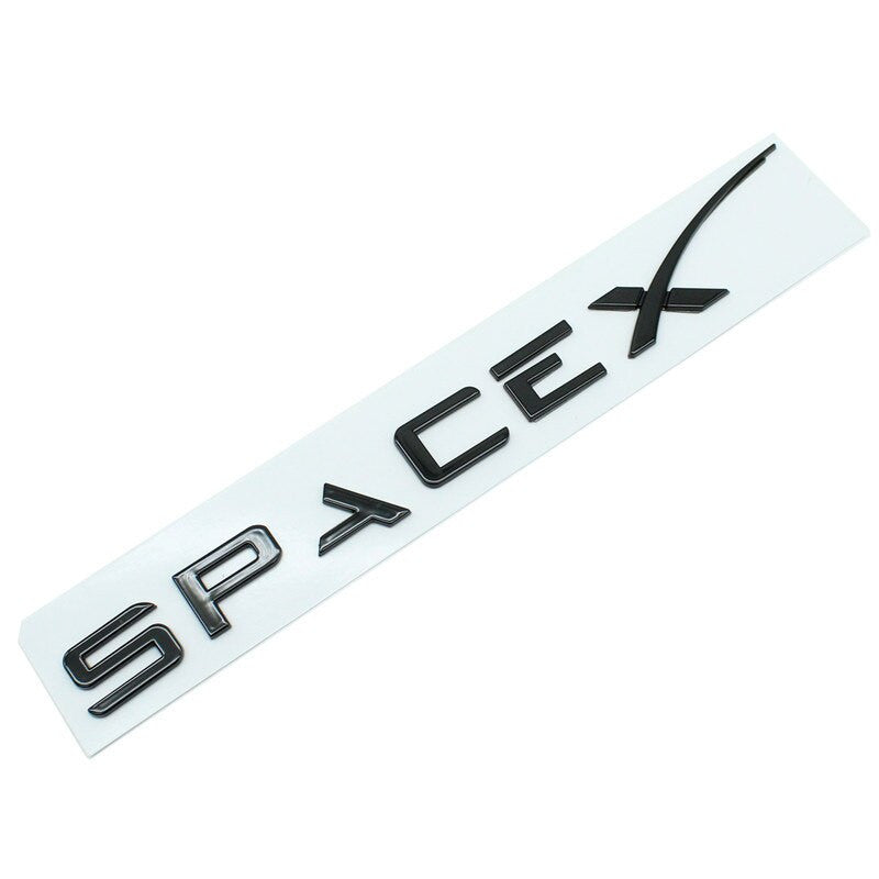 Space X Letter Rear Tail Emblem Sticker Badge Decal For TESLA Model 3 X S - larahd