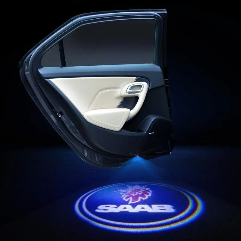 2X LED Car Door Welcome Light HD Logo Courtesy Projector Ghost Laser Saab - larahd