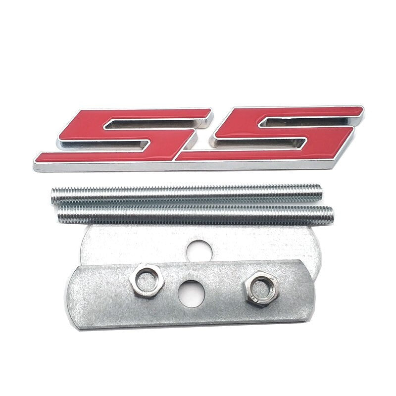 1x 3D Chrome SS Emblem Front Grill Badge For Chevrolet Camaro - larahd