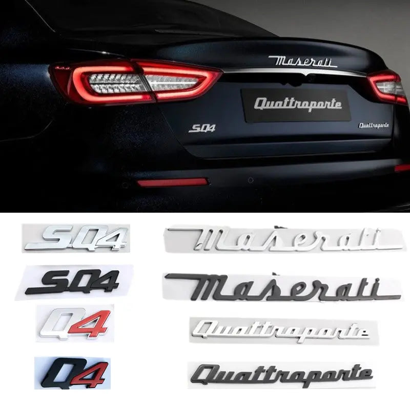 Styling Stickers Decals ABS Trunk Badge for Maserati Levante Quattroporte Ghibli Gransport - larahd