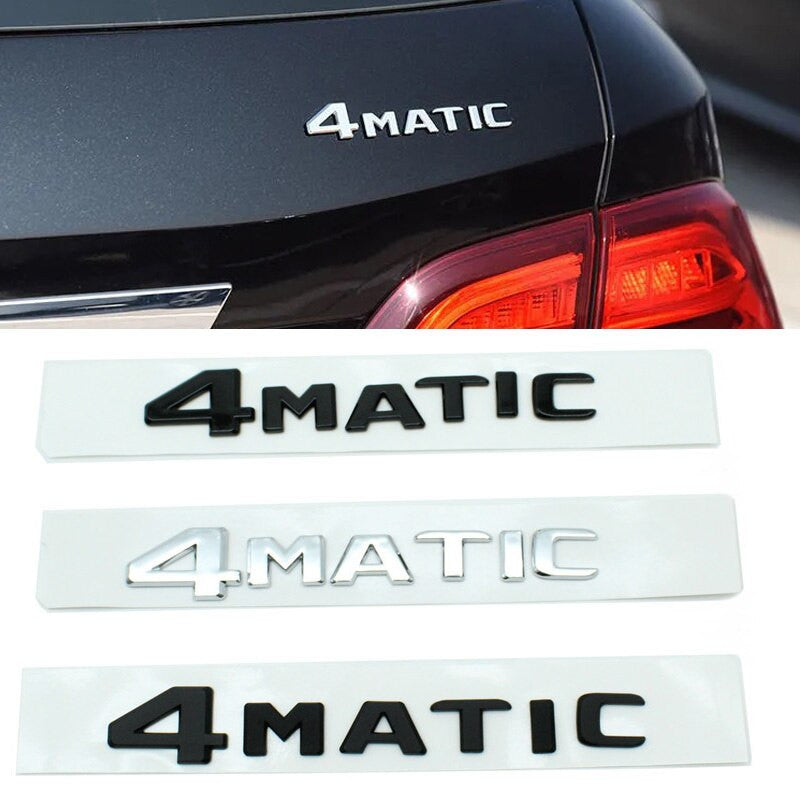 For Mercedes 4Matic Badge Emblem ABS Chrome Logo Car Sticker W124 W210 C E CL - larahd