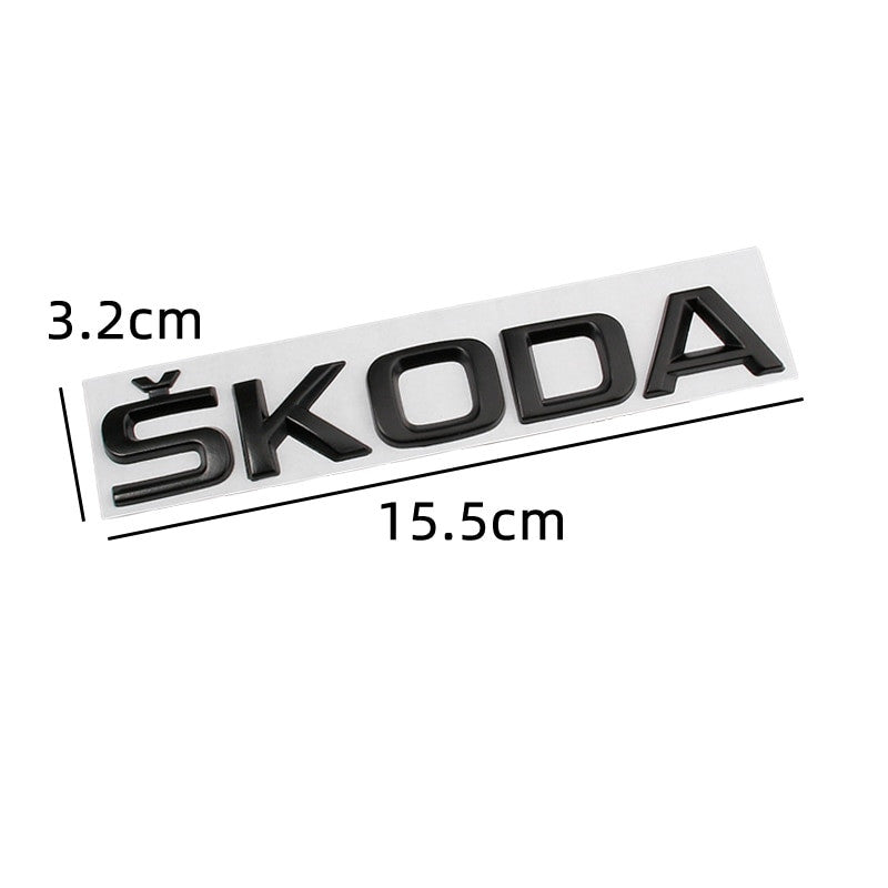 Skoda Rear Trunk Letters Replace Badge Emblem Metal Stickers For Octavia SUPERB FABIA - larahd