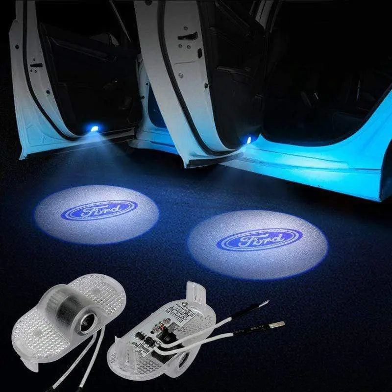 2pcs Door Logo Light LED Laser Projector Step Courtesy Welcome Ghost FOR FORD - larahd