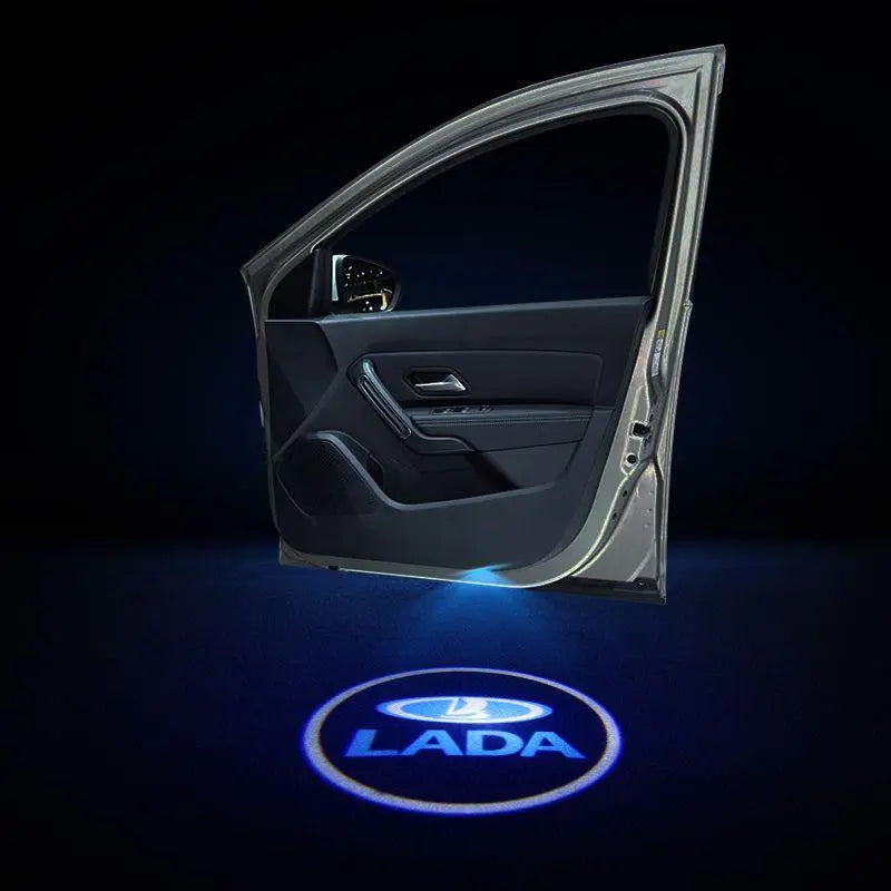 2pcs LED Car Door Courtesy Projector Laser Ghost Shadow Light For LADA Logo - larahd