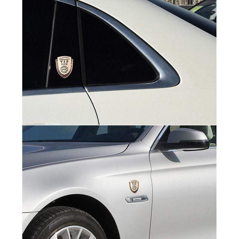 1PCS Car Body Sticker Emblem Metal Auto Rear Trunk Shield Badge 3D Appearance Personalized Decorative - larahd
