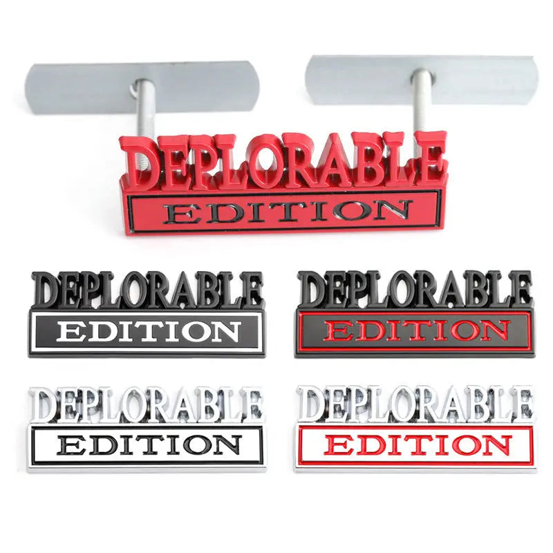 Sticker Deplorable Edition Badge Emblem Hood Grille for Jeep Patriot Freelance Compass - larahd