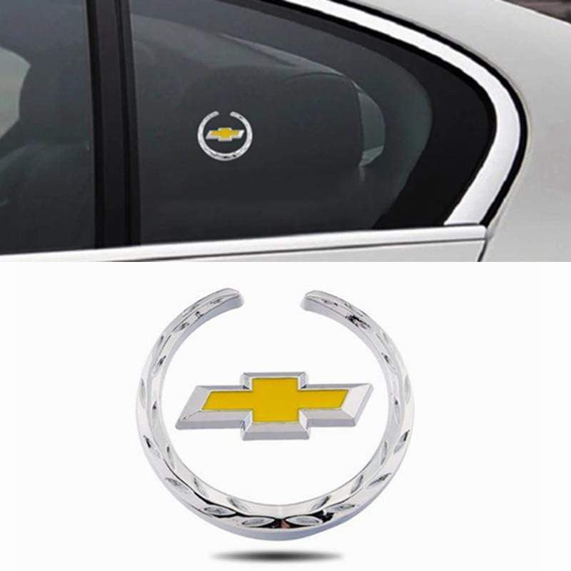 2pcs Window Side Decal Emblem Sticker For Chevrolet Lacetti Aveo Cobalt Cruze Malibu Trax Camaro Sail Captiva Spark Epica - larahd