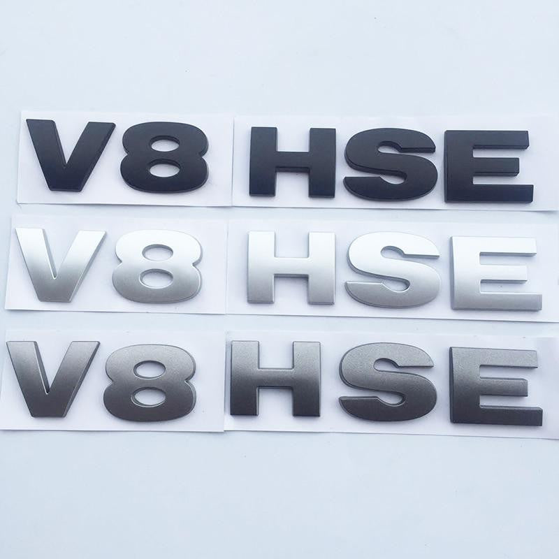 Tail Gate Emblem Brade Sticker V8 HSE for Land Rover Range Rover Discovery 3 4 - larahd