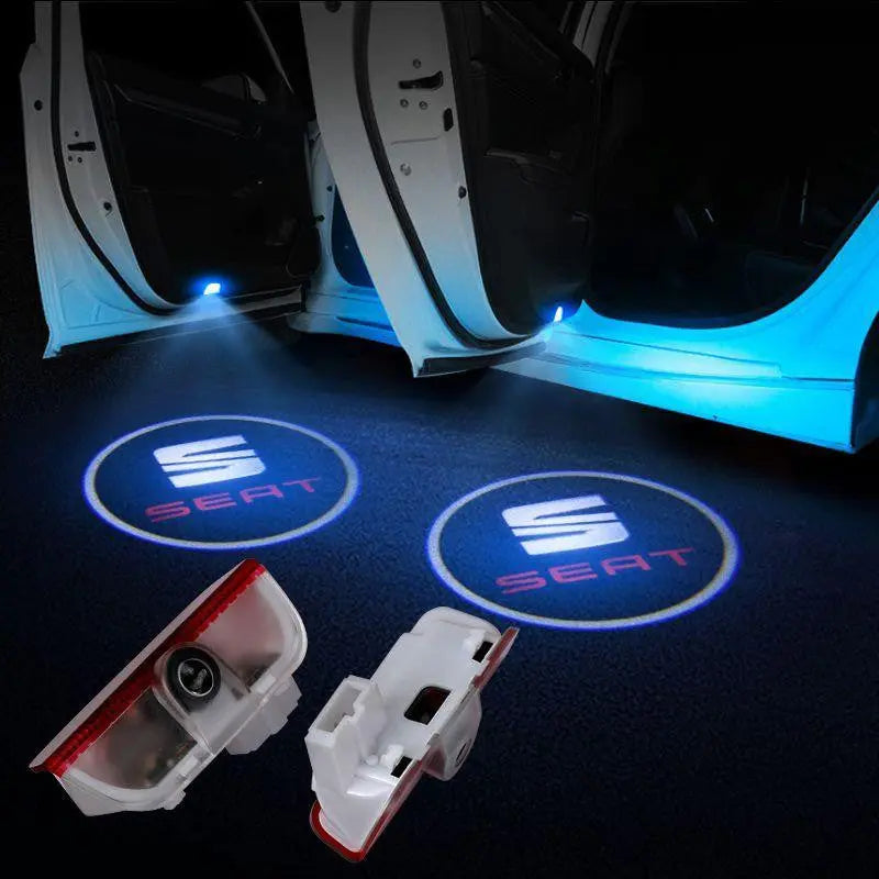 2X LED Car Door Welcome Light HD Logo Courtesy Projector Ghost Laser SEAT - larahd