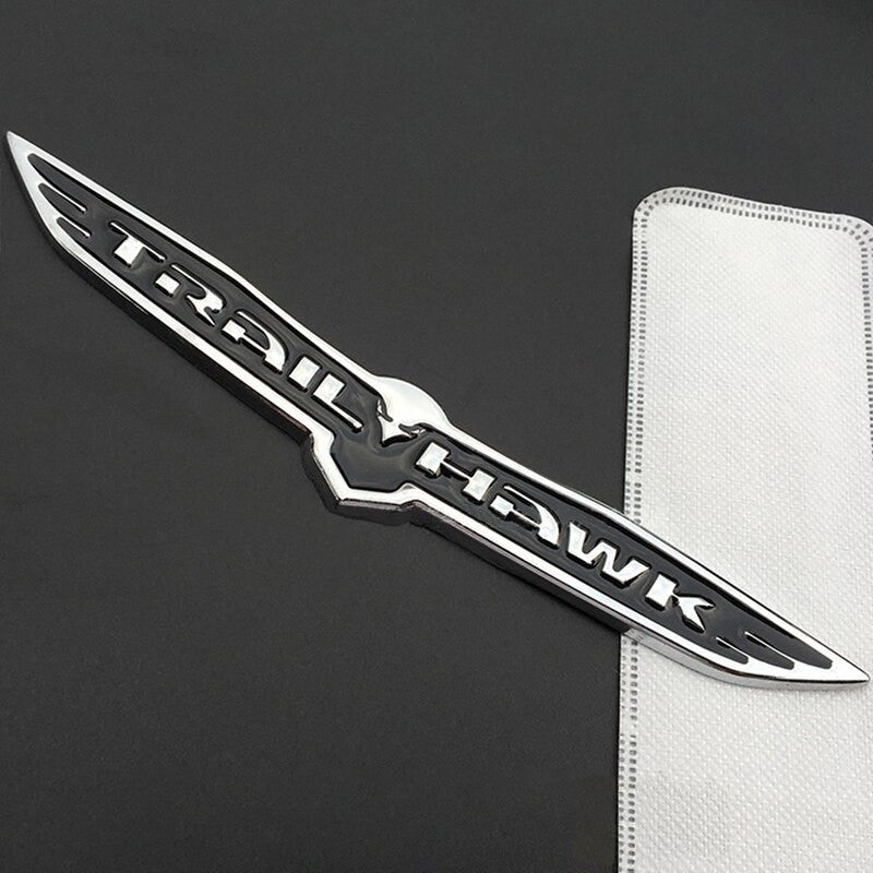 1x Car Fender Tailgate 3D Alloy TRAIL HAWK Emblem Badge Nameplate Sticker - larahd