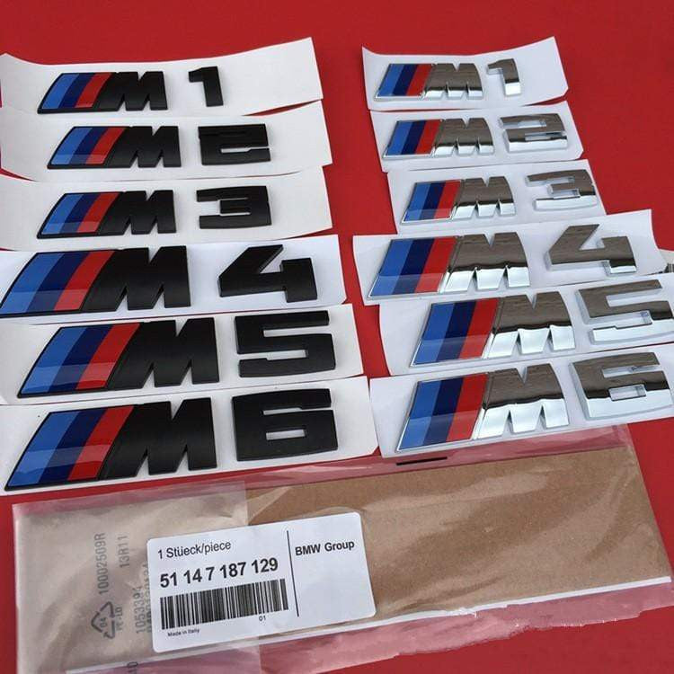 1pc BMW Sports M Badge Car body Sticker M1 M2 M3 M4 M5 M6 Sports badge Labeling sticker - larahd