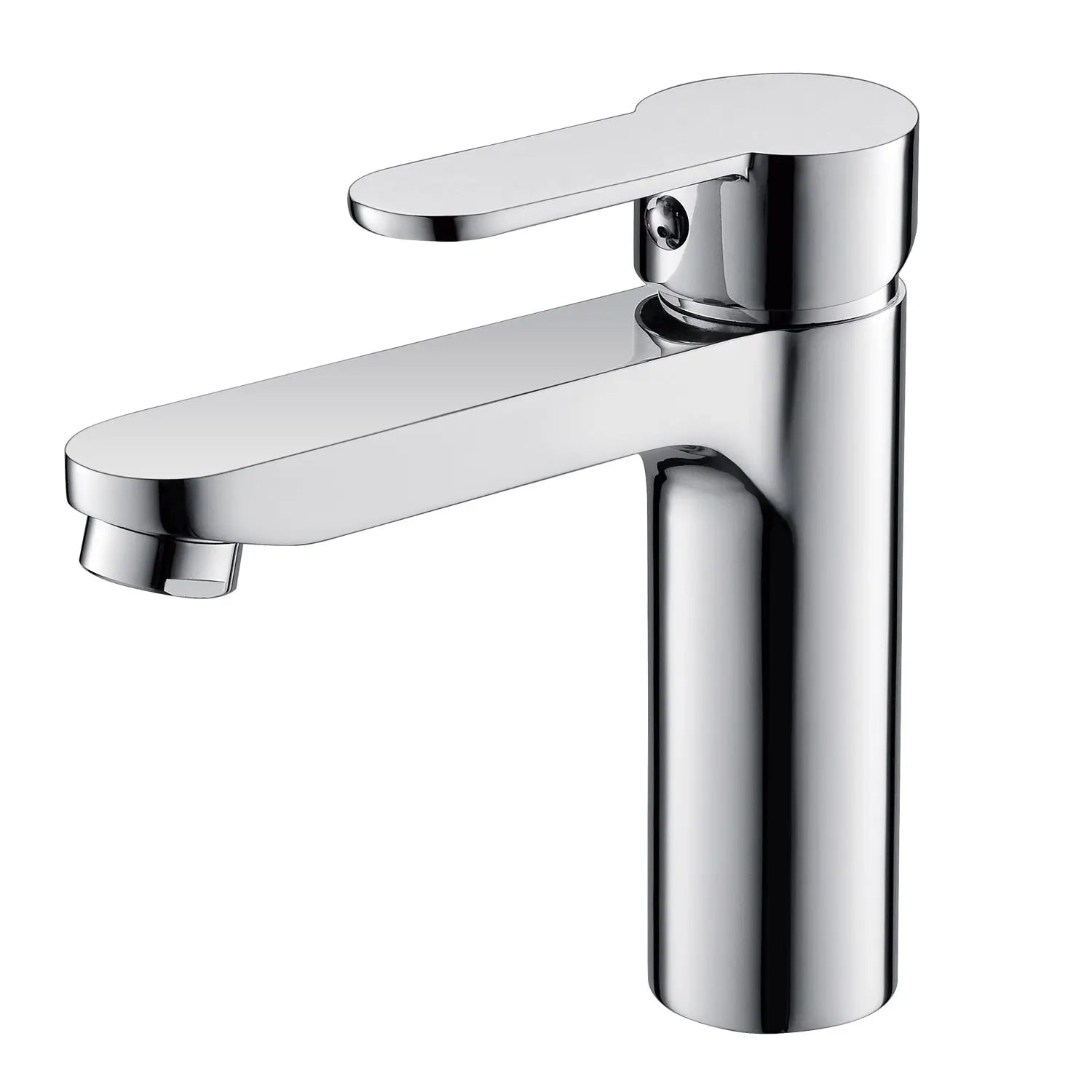 Single Hole Single-Handle Stainless Steel Bathroom Faucet in contemporary design - larahd