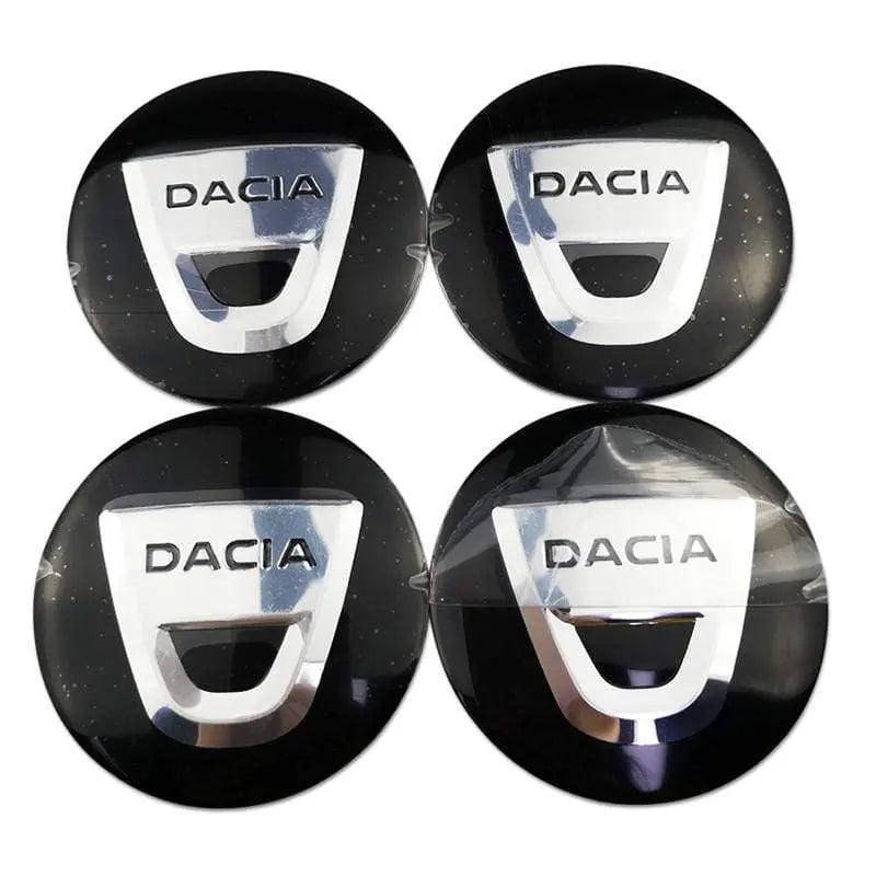 4PCS 56mm Dacia Car Wheel Center Hub Cap Sticker Auto Tire Emblem Badge Decal - larahd