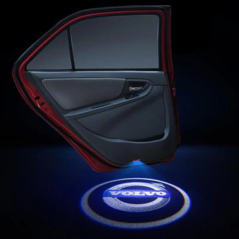 2pcs LED Car Door Courtesy Projector Laser Ghost Shadow Light For VOLVO Logo - larahd