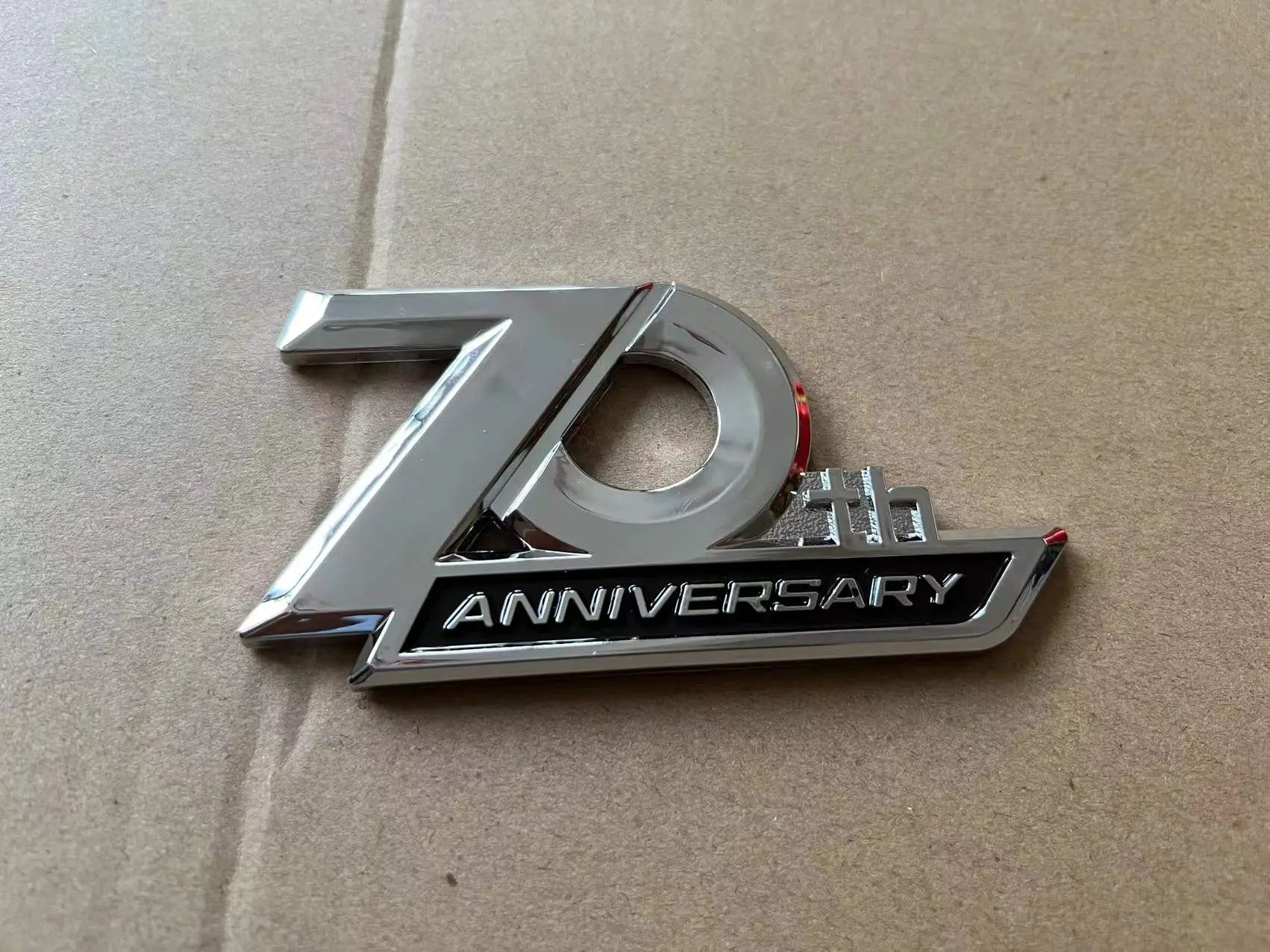 1 pic Side Emblem 70th Anniversary 3D Emblem Trunk Badge Sticker For Toyota Land Cruiser - larahd