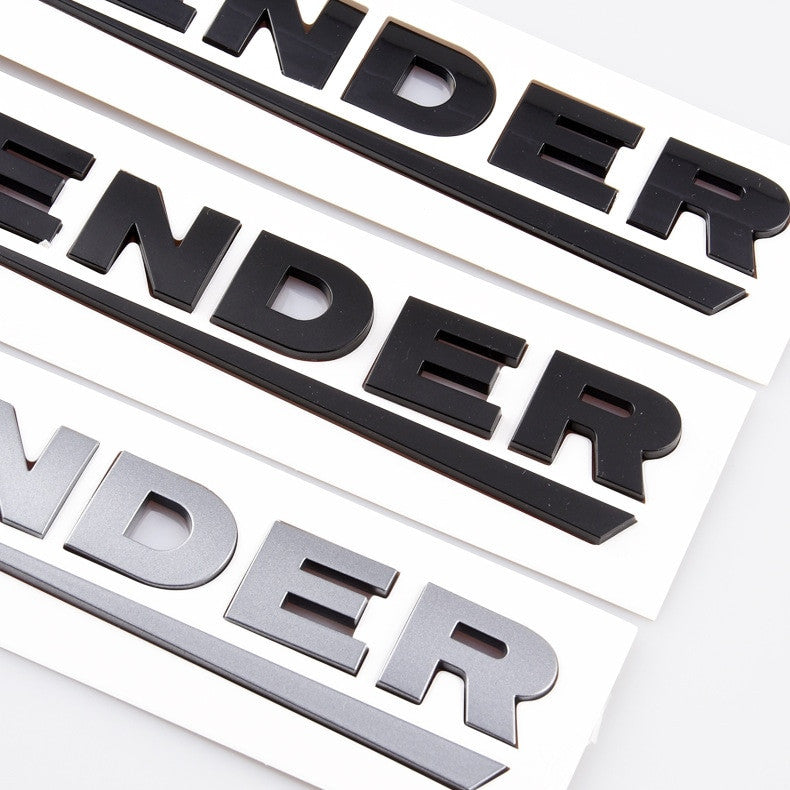 1X ABS Lettering Badge Emblem 90 110 Tailgate Sticker Defender Trunk Decal Land Rover - larahd