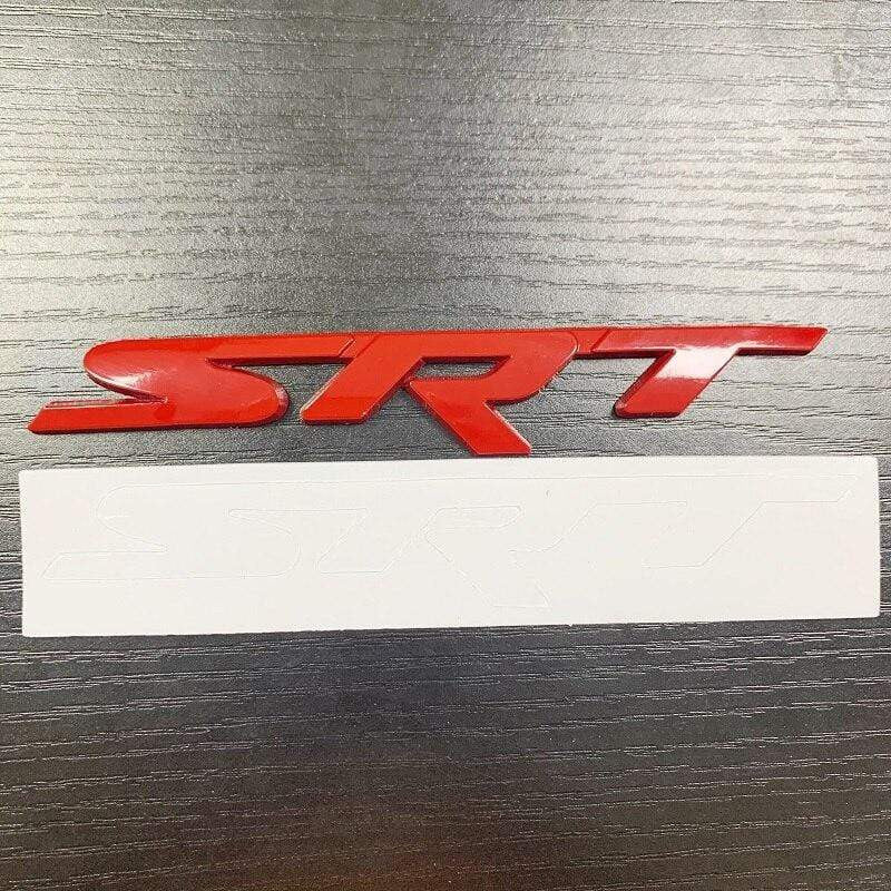 1X Metal Auto Car Styling SRT Front Grill Grille Badge Emblem Sticker Fit For Dodge Charger Challenger - larahd